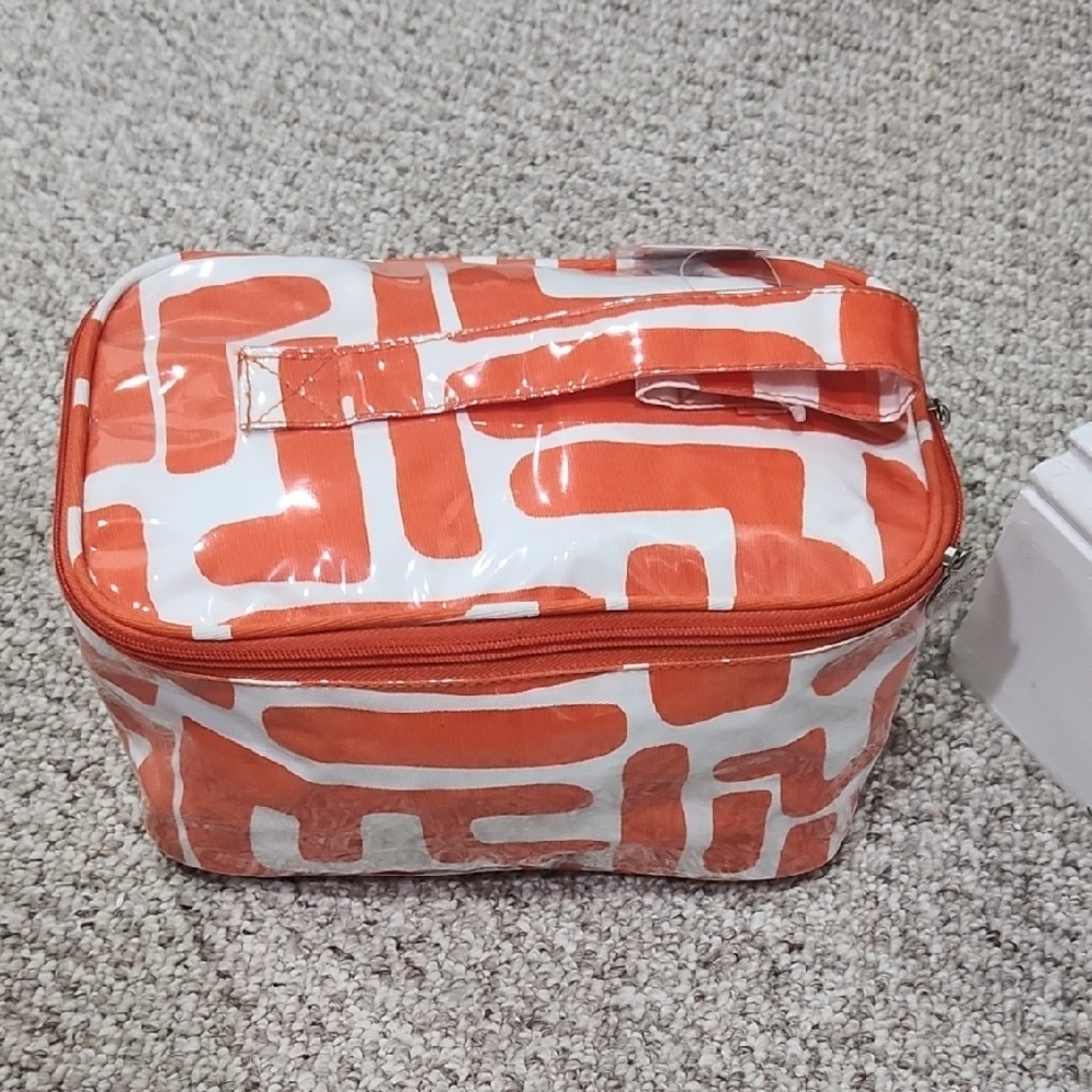 Orange and White Makeup Organizer